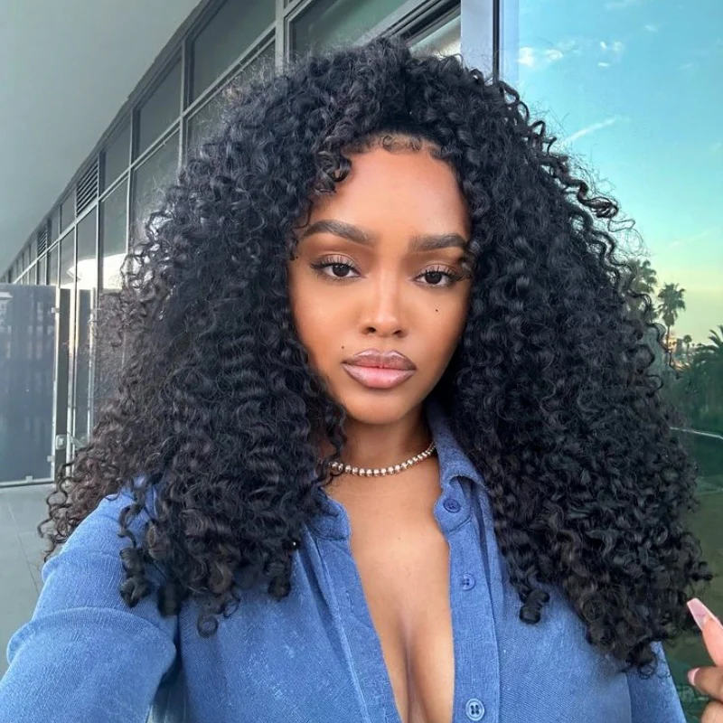Amanda 7x5/13×6 HD Glueless Lace 300% Density Deep Curly Wig | Ombre Brown & Dark Reddish Brown - Image 11