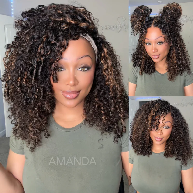 Highlight Burmese Curly 13x6 Lace Front Human Hair Wigs for Black Women Pre-plucked Natural Hairline - Image 2