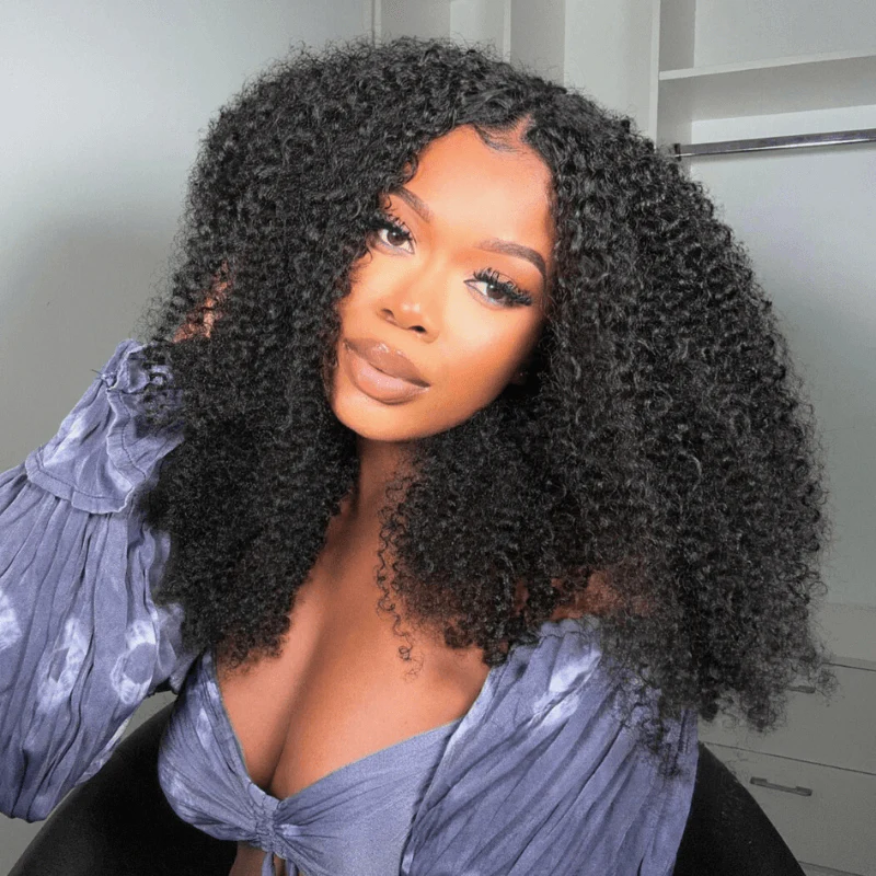 3 Wigs for $199 | 18" Body Wave Bangs Wig + 16" Full 250% Density Kinky Curly 6×4 Lace Wig + Classic Bob Wig Flash Sale - Image 4