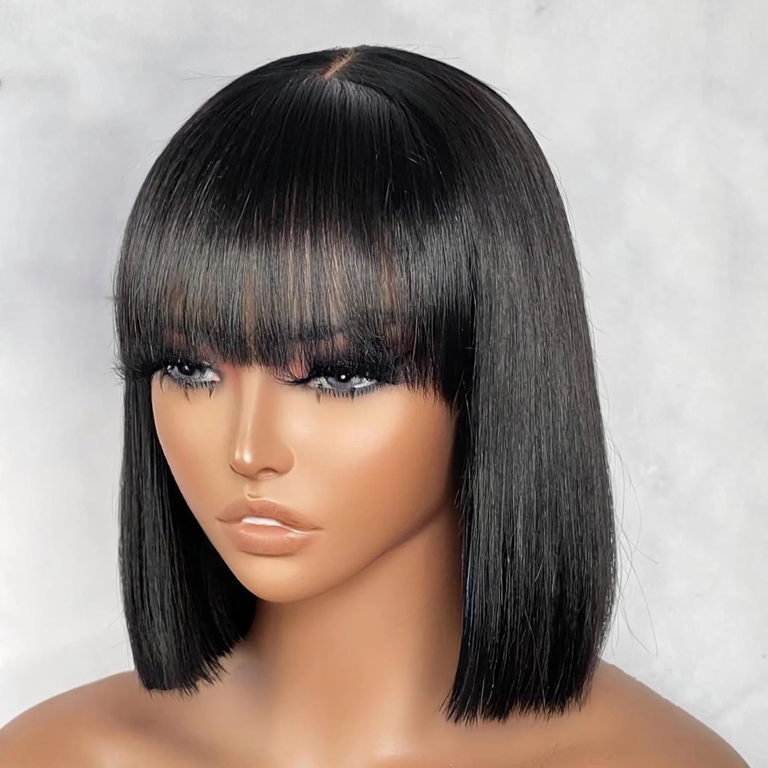 3 Wigs for $199 | 18" Body Wave Bangs Wig + 16" Full 250% Density Kinky Curly 6×4 Lace Wig + Classic Bob Wig Flash Sale - Image 6