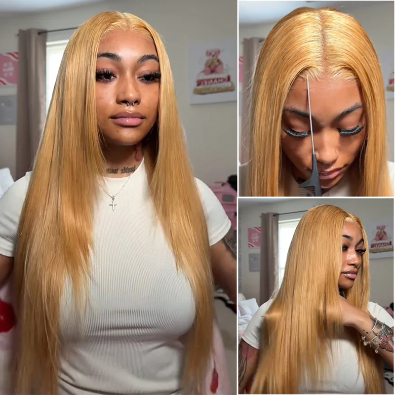 $119=28'' | 24H Fast Shipping Blonde Glueless Butterfly Layered Haircut Yaki Straight Lace Wigs Flash Sale (only for US orders)