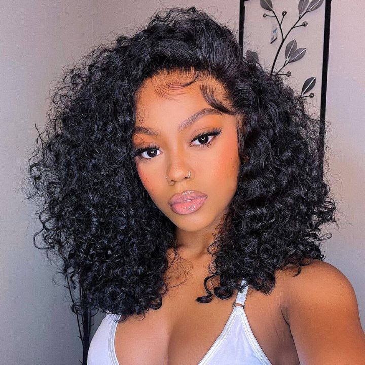 Afro Curly 13x4/7x5 Brazilian Curly Human Hair Bob Wigs Flash Sale - Image 3