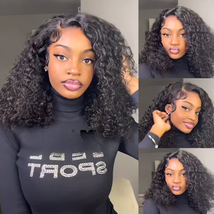 Afro Curly 13x4/7x5 Brazilian Curly Human Hair Bob Wigs Flash Sale - Image 2