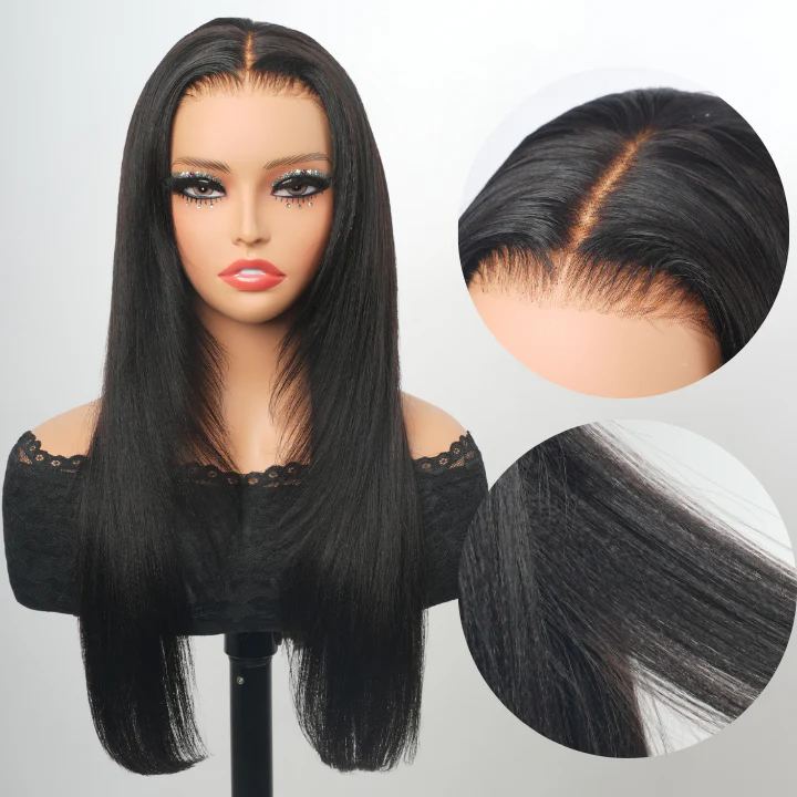$119=28'' | 24H Fast Shipping Glueless Butterfly Layered Cut Yaki Straight Lace Front Wigs Flash Sale  (only for US orders) - Image 4