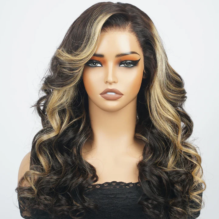 $119=28'' | 24H Fast Shipping Vibrant Blonde Highlights Colored Body Wave 7x5 Lace Closure Wig Flash Sale (only for US orders)