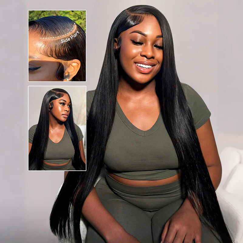 250% Density Double Drawn Straight Glueless HD Lace Wig - 7x5/13x6 Human Hair - Image 6