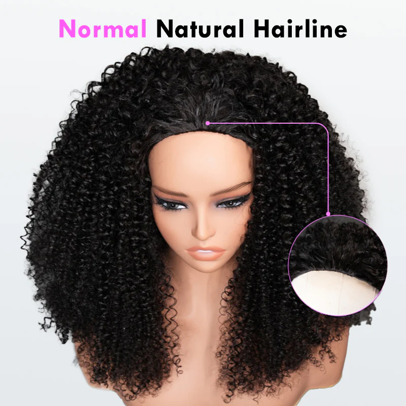 $100 Off Full $101| Kinky Curly Put On & Go Invisible Drawstring Glueless Flip Over Half Wig Beginner Friendly Flash Sale - Image 2