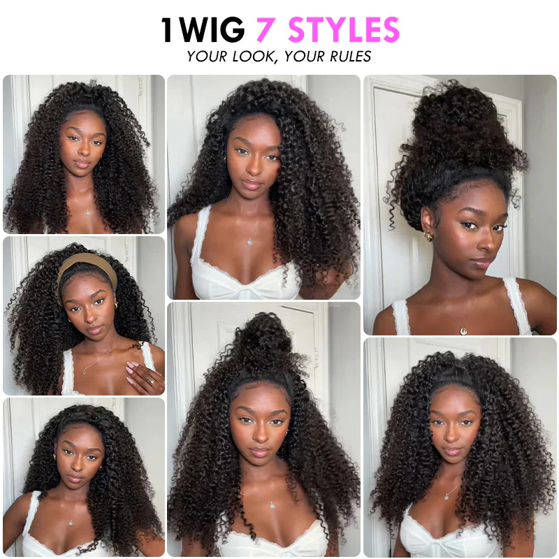 $100 Off Full $101| Kinky Curly Put On & Go Invisible Drawstring Glueless Flip Over Half Wig Beginner Friendly Flash Sale - Image 11
