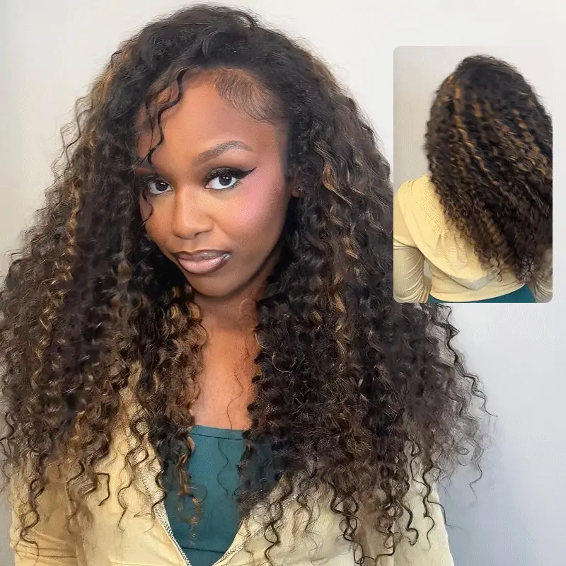 3-in-1 Put On & Go Half Wigs | Glueless Invisible Drawstring Beginner Friendly - Image 15