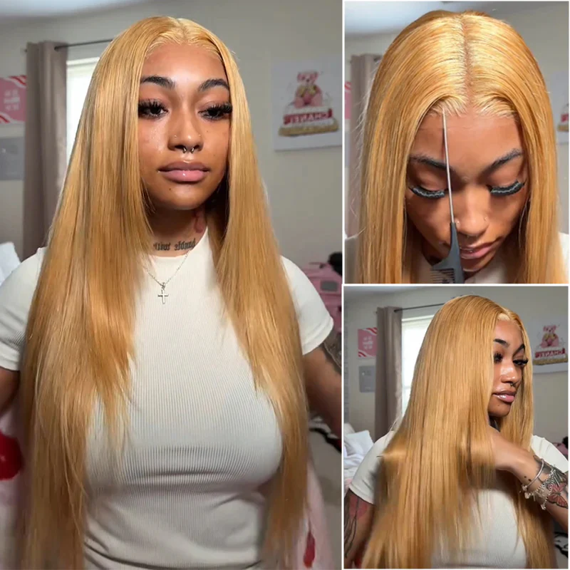 3 Wigs for $169 | 20" kinky Curly Half Wig + 16" Blonde Color 7×5 Glueless Lace Wig + 14" Straight Bob Lace Closure Wig Flash Sale - Image 3