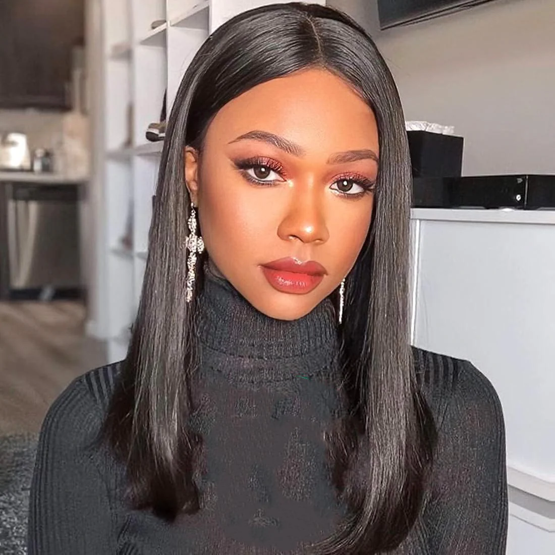 3 Wigs for $169 | 20" kinky Curly Half Wig + 16" Blonde Color 7×5 Glueless Lace Wig + 14" Straight Bob Lace Closure Wig Flash Sale - Image 4