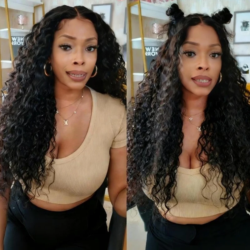 300% Density Water Wave 13x6 Full Lace Glueless Wigs Invisible Drawstring Put On and Go Wig - Amanda Hair - Image 3