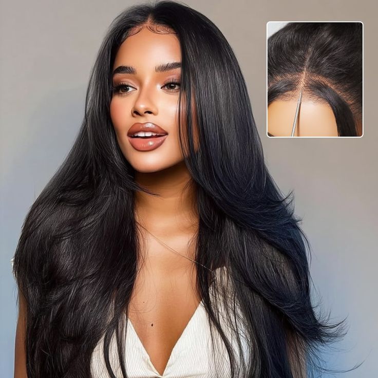 3 Wigs for $249 | 22" Layered Cut Yaki Straight Lace Wig+14" Water Wave 7x5 Lace Closure Wig+ Highlight Color 7x5 Lace Bob Wig Flash Sale - Image 9