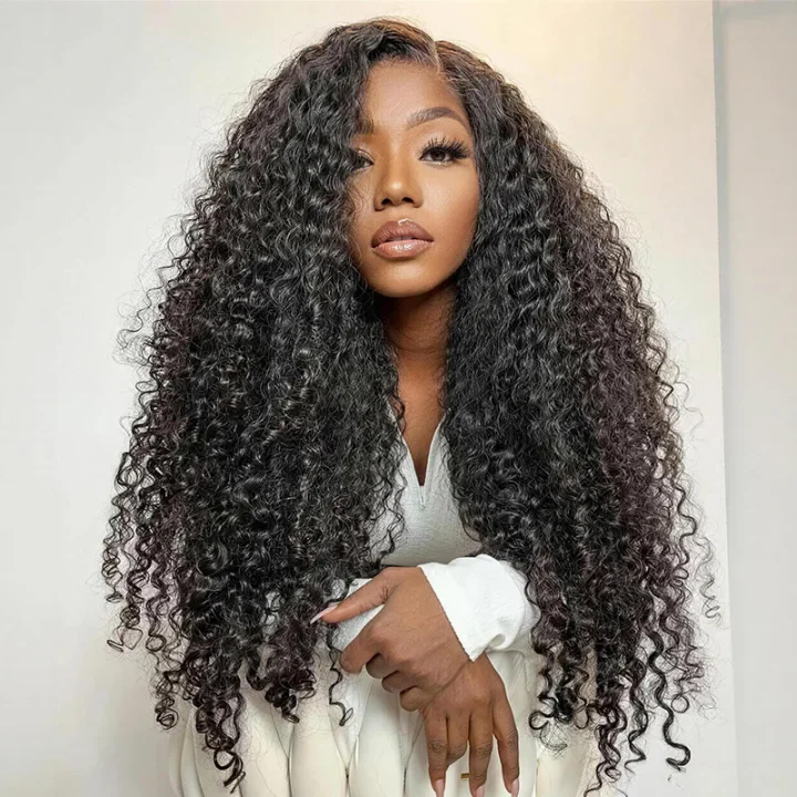 30"=$139 | Long Curly 200% Density Glueless 6x4 Lace Closure Wigs Flash Sale