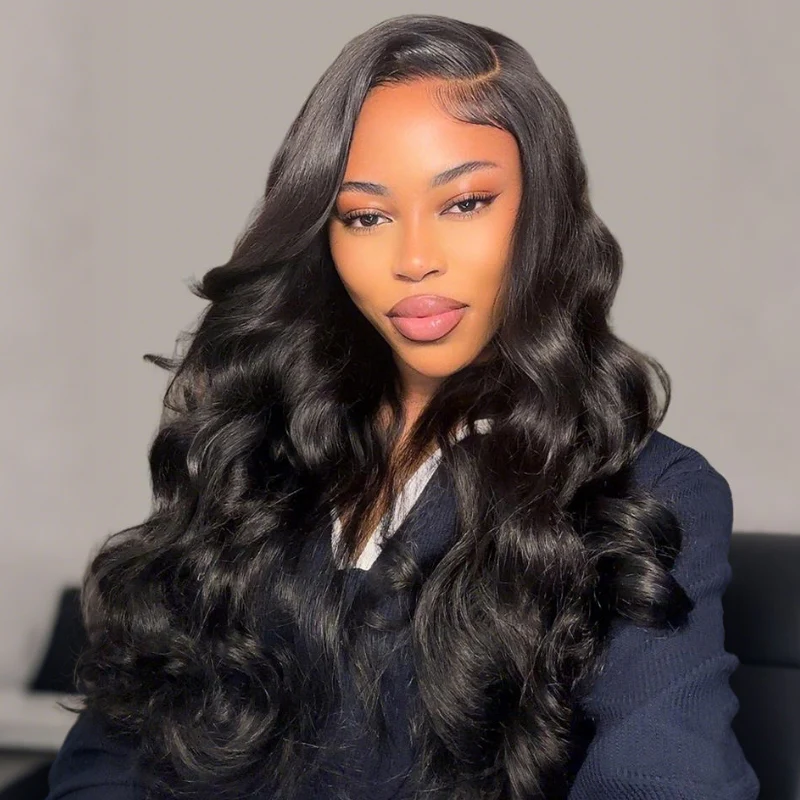 300% Density Side Part Body Wave Glueless 7x5 / 13x6 Lace Front Put On And Go Human Hair Wig - Amanda Hair - Image 2