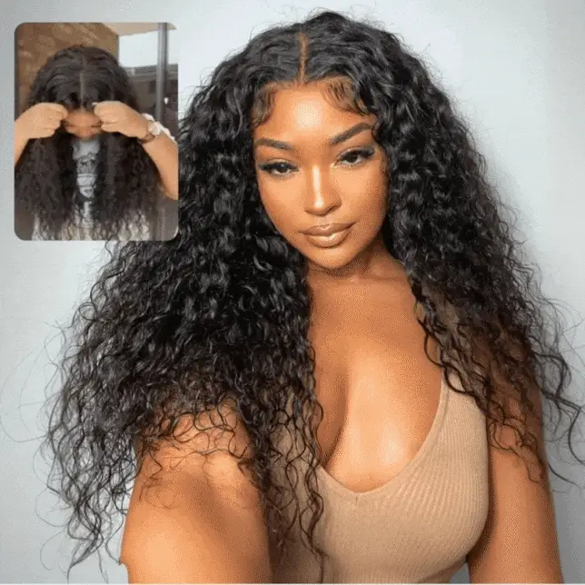 300% Density Water Wave 13x6 Full Lace Glueless Wigs Invisible Drawstring Put On and Go Wig - Amanda Hair - Image 5