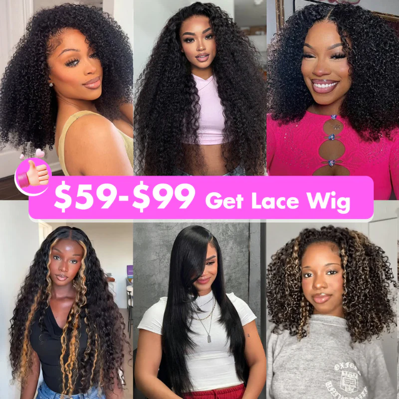 $59-$99 Get A Lace Wig 180% Density- Flash Sale ! Limited stock!