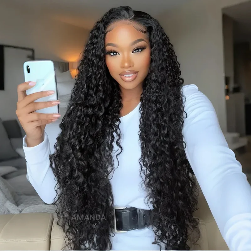 250% Density Long Curly 13x4 Lace Front Pre Everything Wig Glueless HD Transparent Lace 100% Virgin Human Hair Wigs - Amanda Hair - Image 5