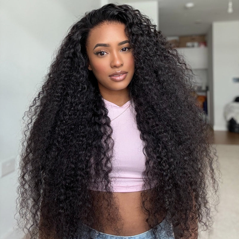 250% Density Long Curly 13x4 Lace Front Pre Everything Wig Glueless HD Transparent Lace 100% Virgin Human Hair Wigs - Amanda Hair - Image 6