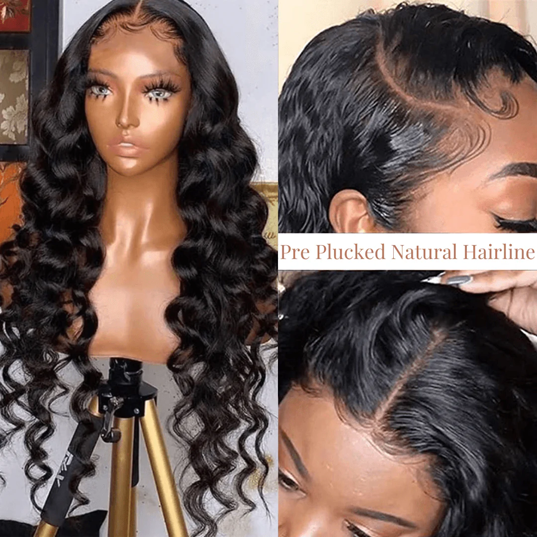 Long Loose Deep Wave 13x6 Undetectable Transparent Lace Best Human Hair Glueless Wigs Online - Amanda Hair - Image 6