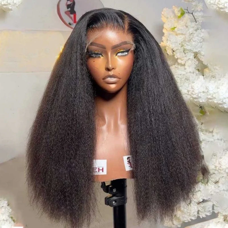 Amanda 7x5/13×6 HD Glueless Lace250% Density Kinky Straight Wig | Ombre Brown & Chocolate Brown - Image 9