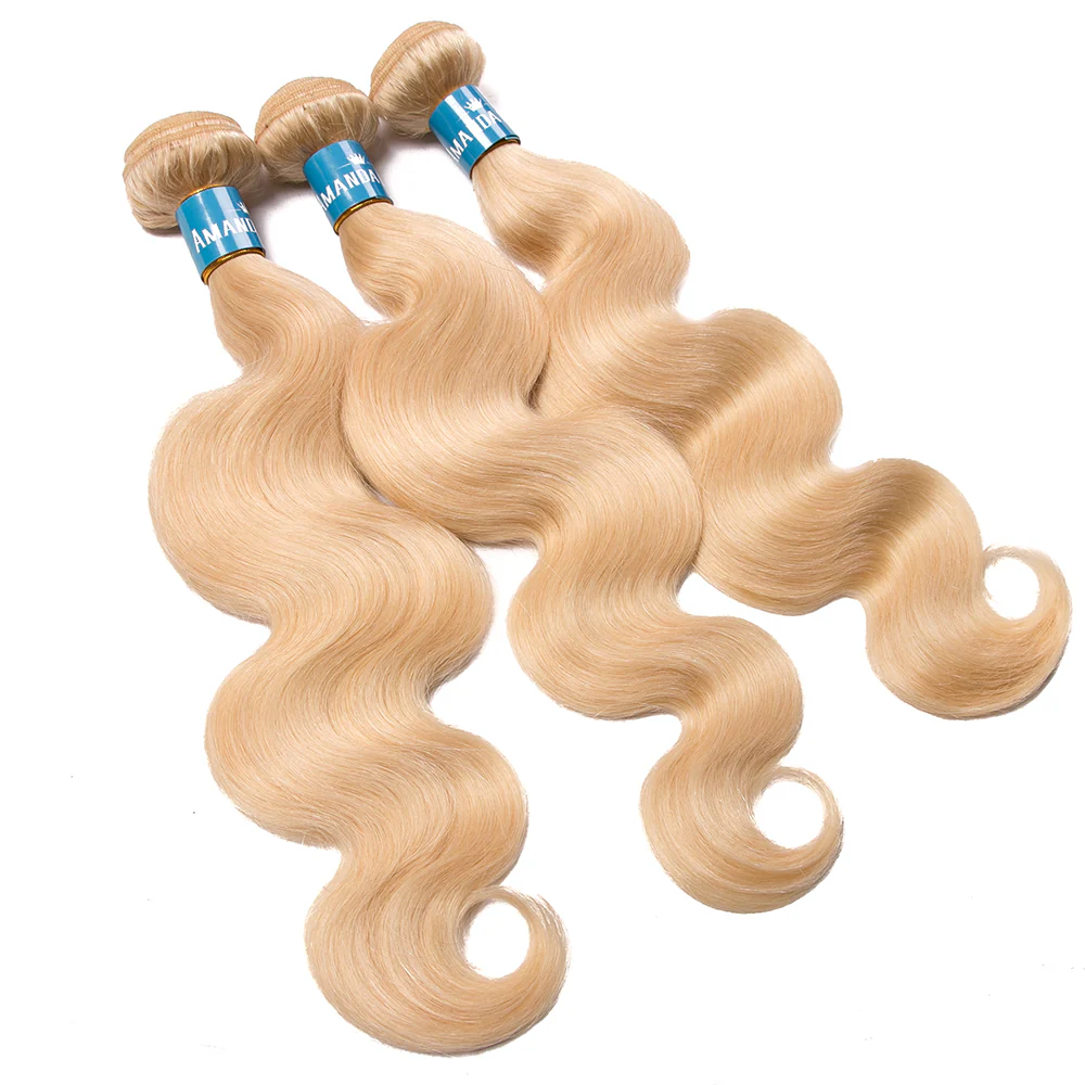 Amanda Body Wave 613# Blond Color 100% Human Hair Weave 3 Bundles - Image 2