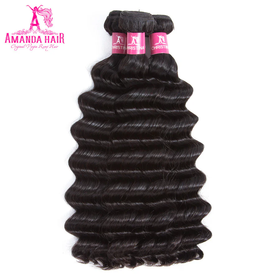 Deep Wave Hair Bundle 100% Human Virgin Hair Wave Hair - Amanda Hair - Image 2