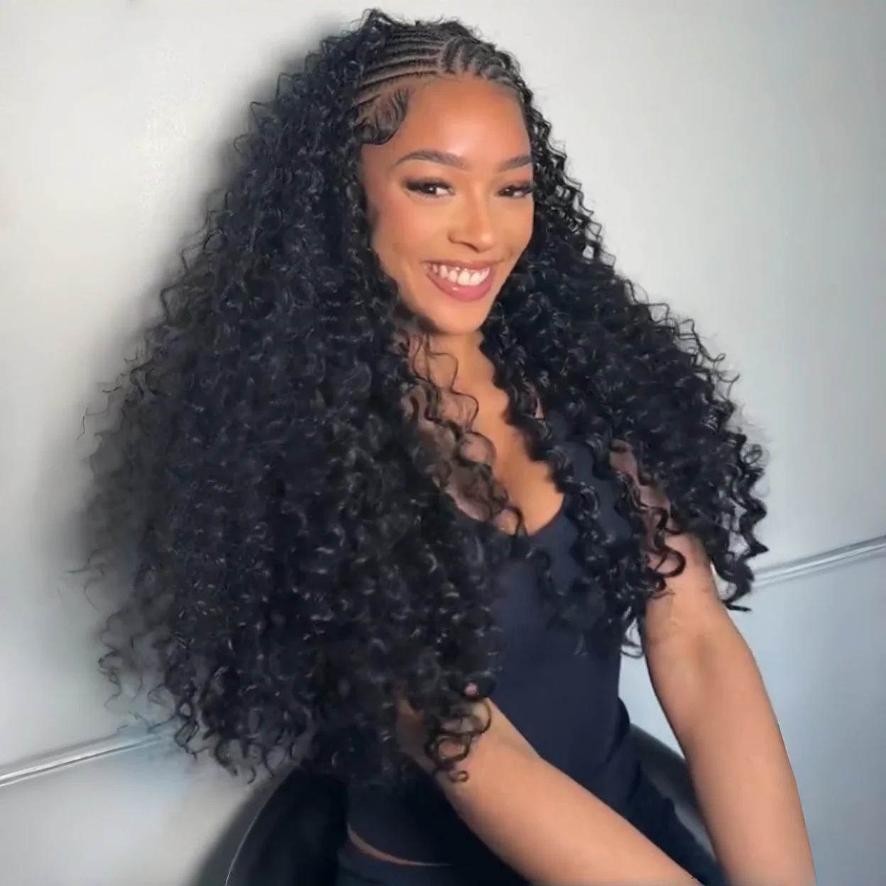 3 In 1 Half Wig | Water Wave Put On & Go Invisible Drawstring Glueless Flip Over Wig Flash Sale - Image 5