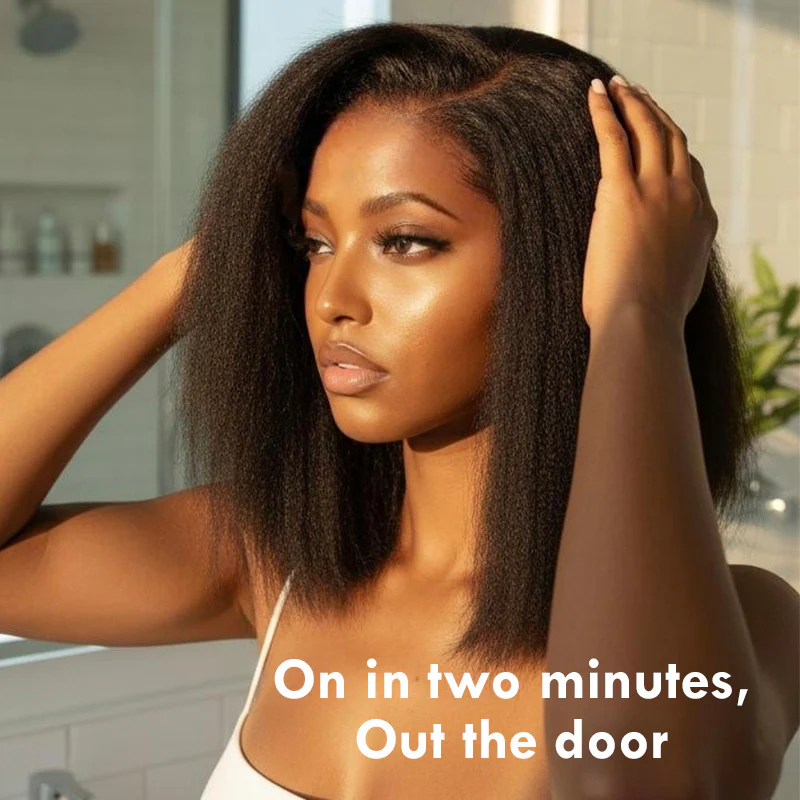 Amanda Hair 7×5 Lace Kinky Straight Bob Glueless Human Hair Wig