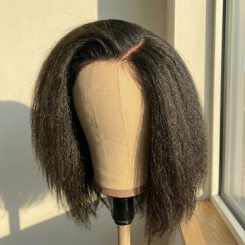 Amanda Hair 7×5 Lace Kinky Straight Bob Glueless Human Hair Wig - Image 3