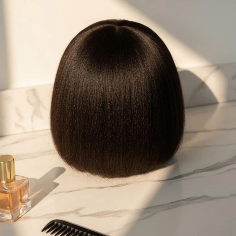Amanda Hair 7×5 Lace Kinky Straight Bob Glueless Human Hair Wig - Image 6