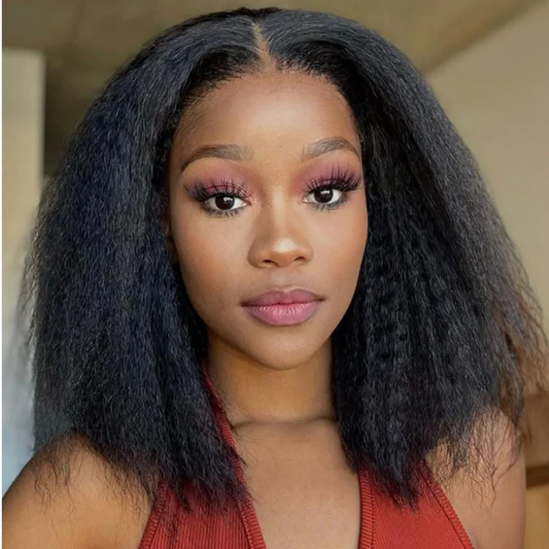 Amanda Hair 7×5 Lace Kinky Straight Bob Glueless Human Hair Wig - Image 7