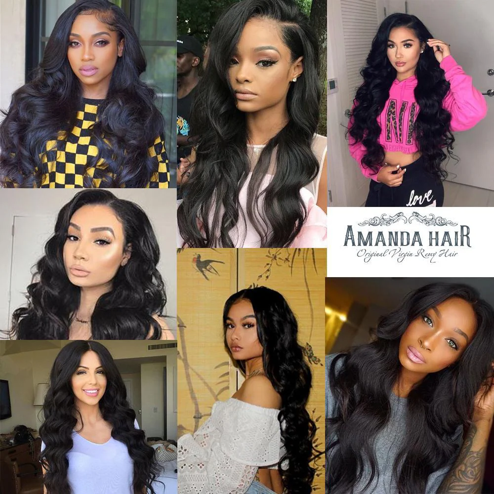 Brazilian Body Wave 4 Bundles With 13*4 Lace Frontal 10A Grade 100% Remi Human Hair - Amanda Hair - Image 7