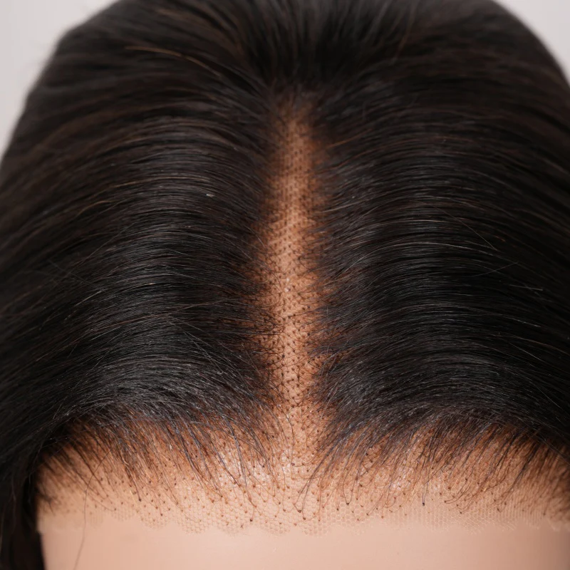 Amanda Hair Glueless Ombre Brown Yaki Straight Human Hair Bob Wig - Image 9