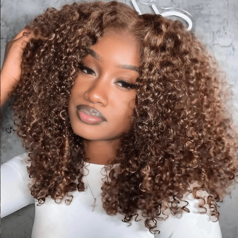 $99 Get 250% Density Kinky Curly 6x4 / 13x4 Lace Front Ready Go Human Hair Wig Flash Sale-Amanda Hair - Image 4