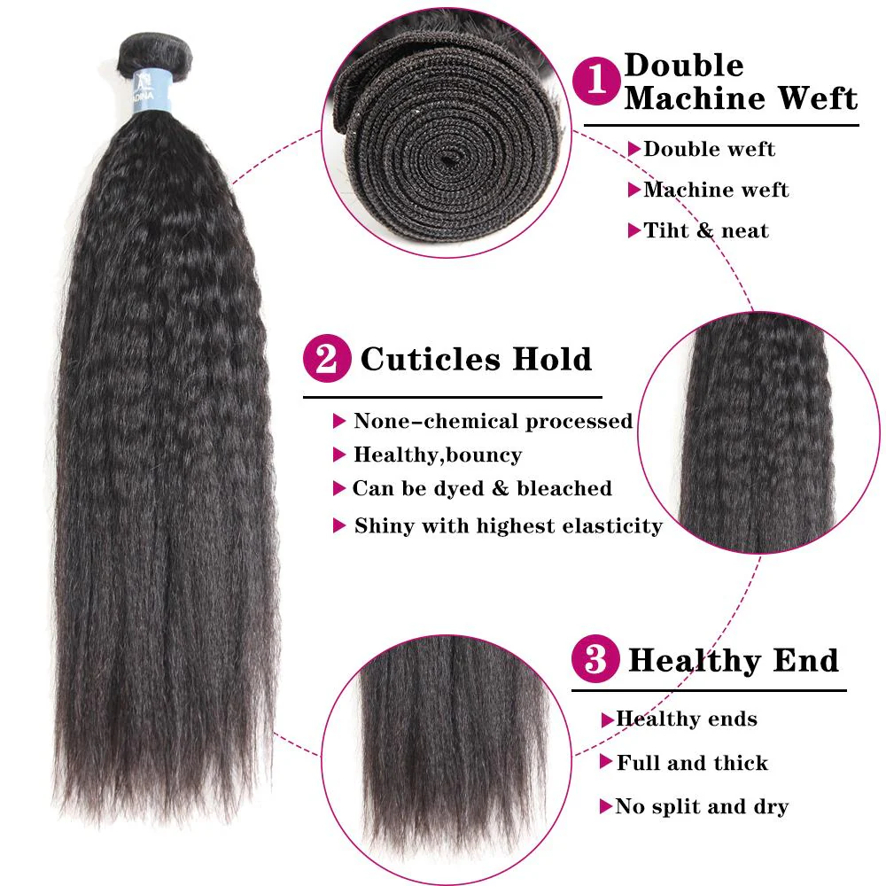 Kinky Straight Bundle 100% Human Virgin Hair Unprocessed - Amanda Hair - Image 6