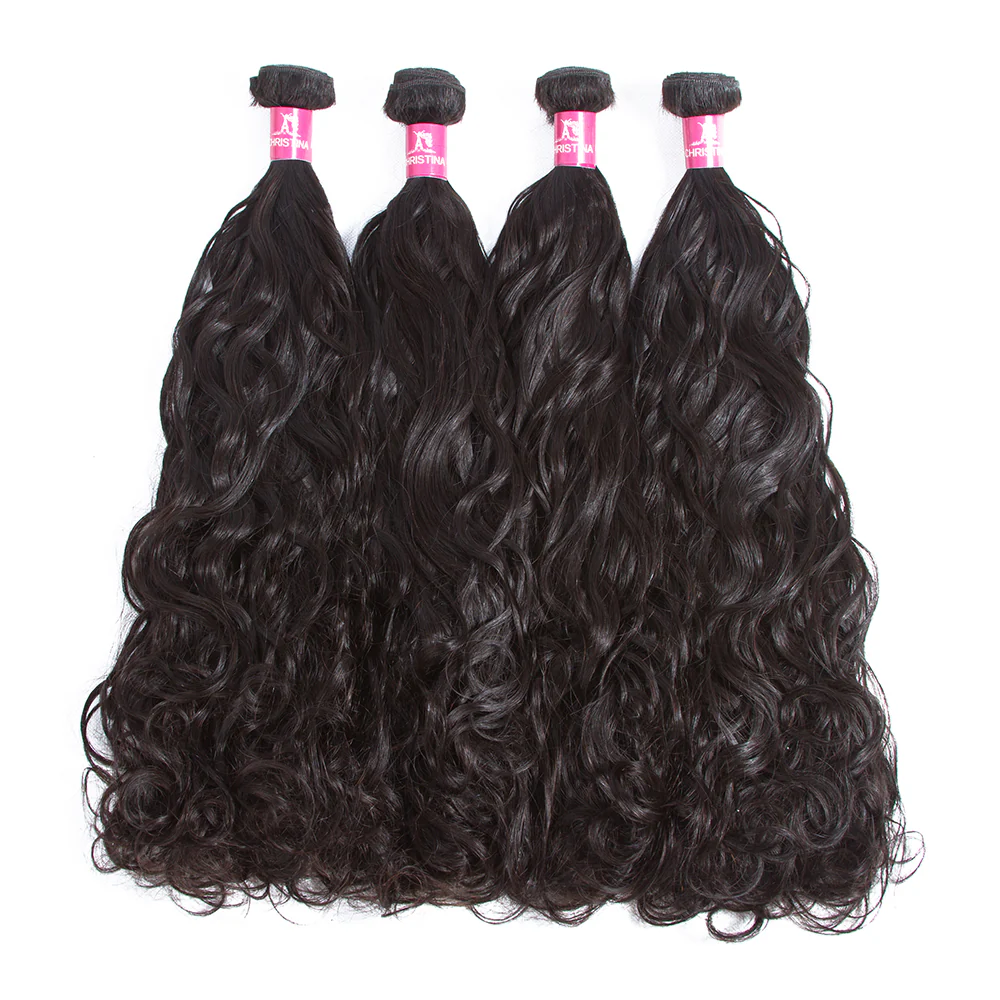 Human Hair Bundles Water Wave Hair Bundles 28 30 Inch Remy Hair Bundles Weave 3/4 Bundles Human Hair Extensions - Amanda Hair