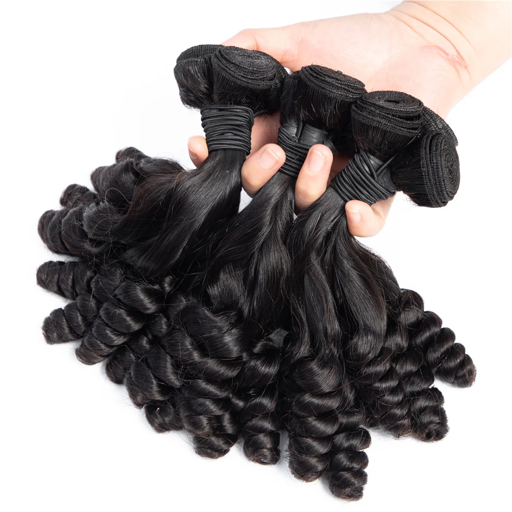Human Hair Bundles High Quality Good Thickness Fumi Hair Loose Wave Super Double Drawn Hair Virgin Human Hair Bundles - Amanda Hair - Image 2