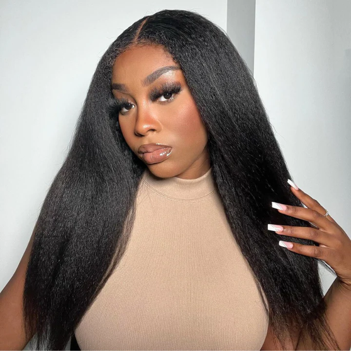 Kinky Straight 7x5 / 13x6 HD Transparent Lace Front Wigs 100% Human Virgin Hair For Women -Amanda Hair - Image 3