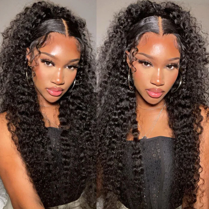 $59.9=22" Wig| Long Curly Hair 13×4 HD Lace Frontal Wig Thick 200% Density Black Friday Flash Sale - Image 2
