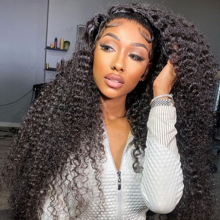 $59.9=22" Wig| Long Curly Hair 13×4 HD Lace Frontal Wig Thick 200% Density Black Friday Flash Sale - Image 5
