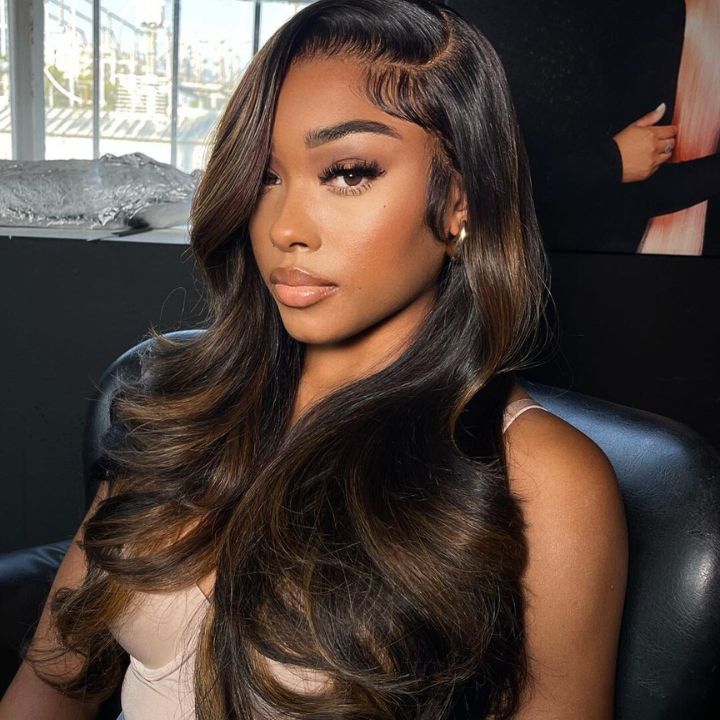 Blayage Highlight 1B/30 Color Body Wave Human Hair 13x4 Lace Front Wigs - Amanda Hair - Image 2