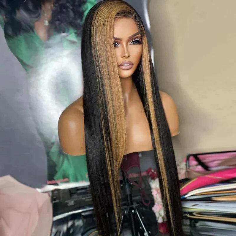Blonde Money Piece Highlight Straight Glueless Bob Wig - 7x5/ 13x4 HD Lace - Image 7