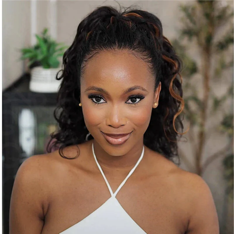 Body Wave Feather Crochet Human Hair for Miracle Knots Boho Braids | Honey Blonde & Brown Highlights - Image 10
