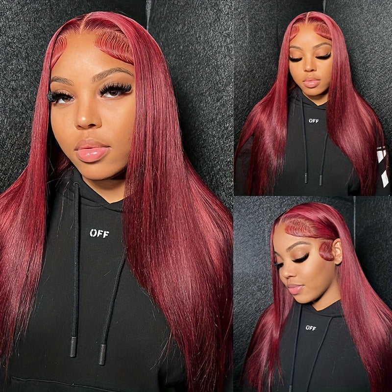 Bogo Flash Sale| 14" Water Wave Lace Closure Wig + 12" Red 99J Color 13*4 Lace Front Wig - Image 4