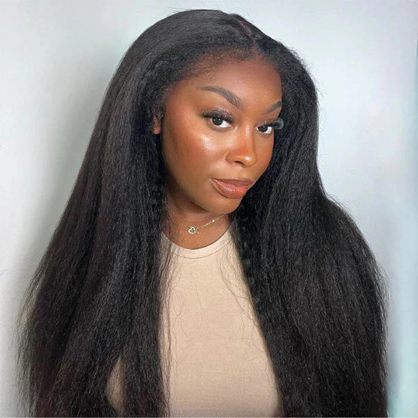 Bogo Flash Sale| Blonde Highlights Glueless 6×4 Lace Closure Wig + Kinky Straight 3-In-1 Half Wig - Image 5
