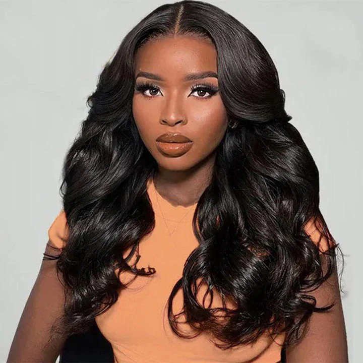 Bogo Flash Sale| Top-Selling Loose Wave Glueless 6x4 Lace Wig with Curtain Bangs + Long Water Wave Reddish Brown 7x5 Lace Wig - Image 3
