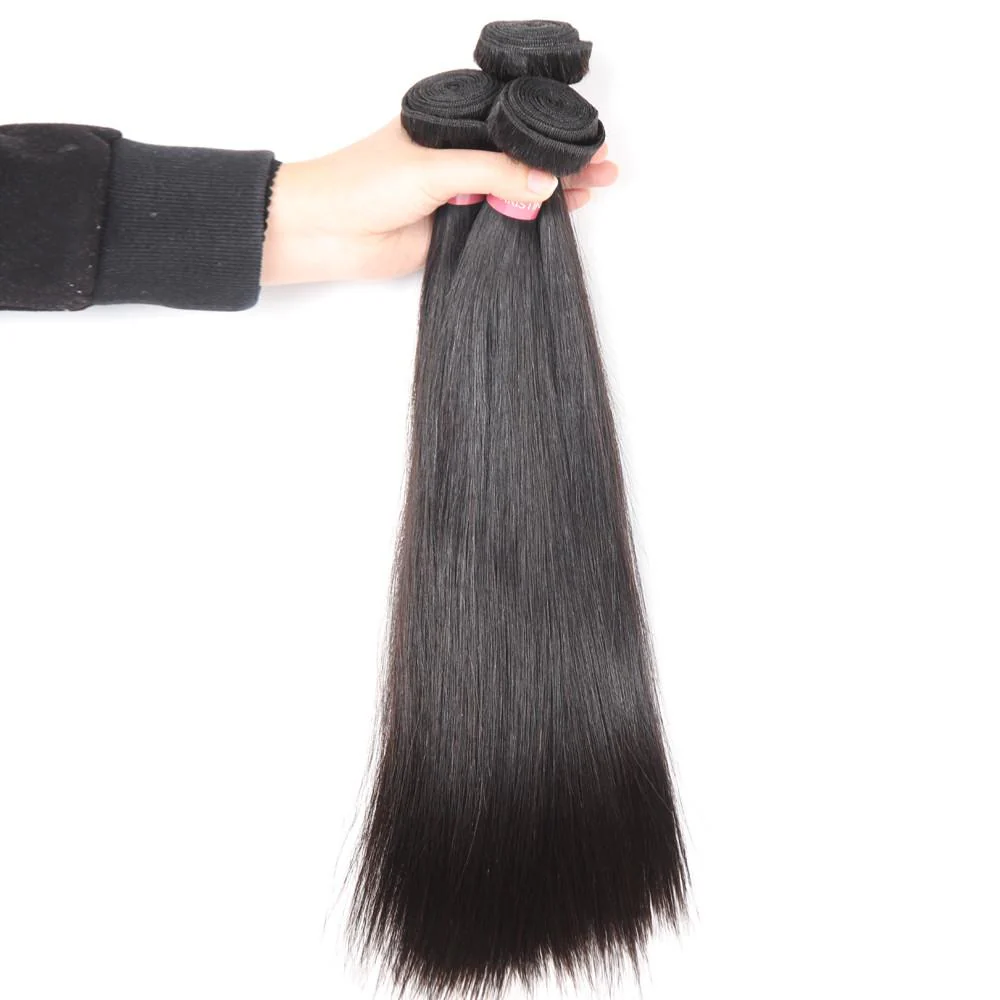 Brazilian Straight Hair 3 Bundles With 4*4 Lace Closure 9A Grade 100% Unprocessed Human Hair No Tangles - Amanda Hair - Image 2