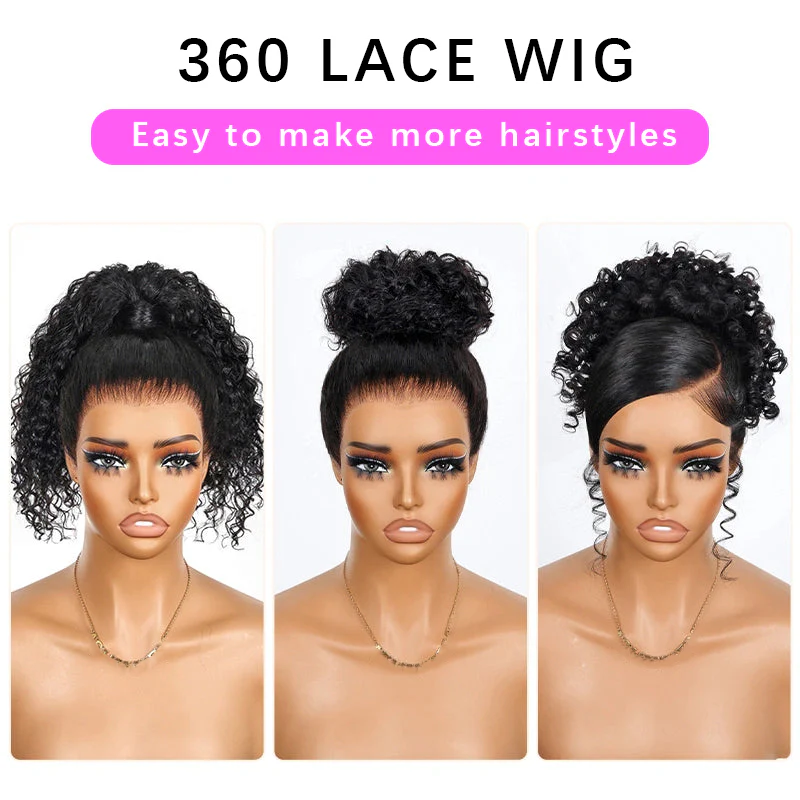 Outre Dominican Curly Deep Curly Snug Fit 360 Invisible Strap Glueless Pre-Bleached And Pre-Cut Lace Human Hair Wig - Image 7