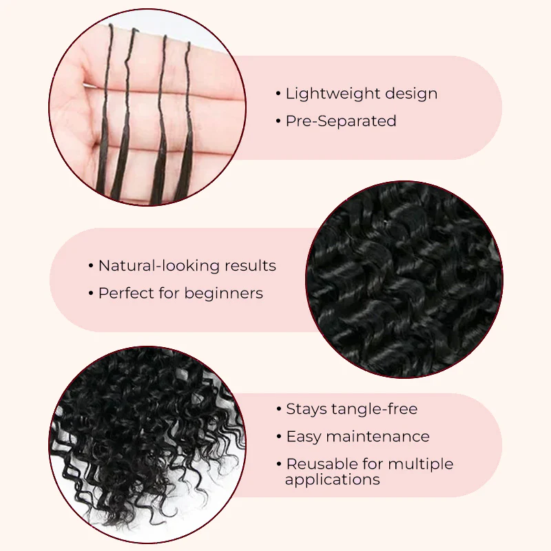 Burmese Curly Feather Crochet Human Hair for Miracle Knots Boho Braids - Image 9